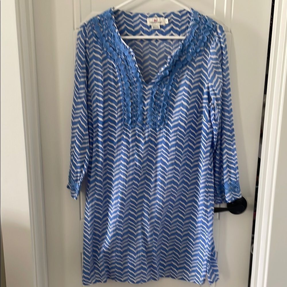 Vineyard Vines Blue and White Women's Coverup